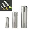 Portable Waterproof Pills Box Stainless Steels Pocket Keychain Pills Holder Light Weight Travel Case Medicine Bottles