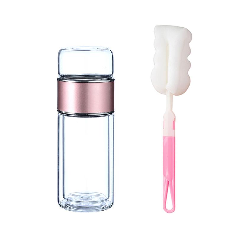 1pc Tea InfuserBottle Double Layer Leakage Proof Glass Water Bottle Separation of Tea and Water Mug Cup for Office Travel Home