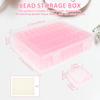 Bead Organizer Box Plastic Bead Storage Container Portable Small Bead Storage Box with 132 Labels for Holding Bracelet Earring