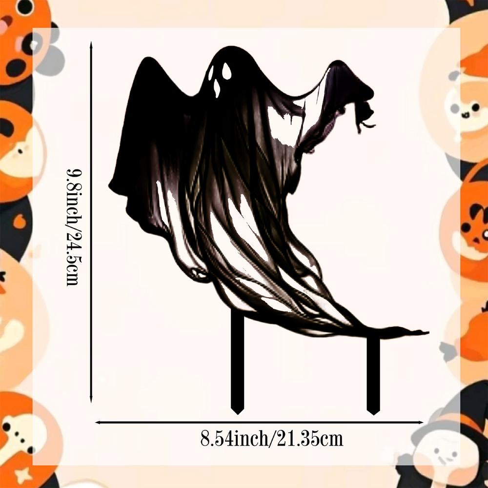 

Metal Garden Stakes Weather-Resistant Halloween Planter Sculptures for Outdoor Porch Backyard Patio Front Yard Path Festival кофейный