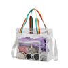 Women Clear Shoulder Bag Waterproof Transparent Tote Handbag Large Capacity Simple Satchel Bag Outdoor Swimming Bag 2025 New