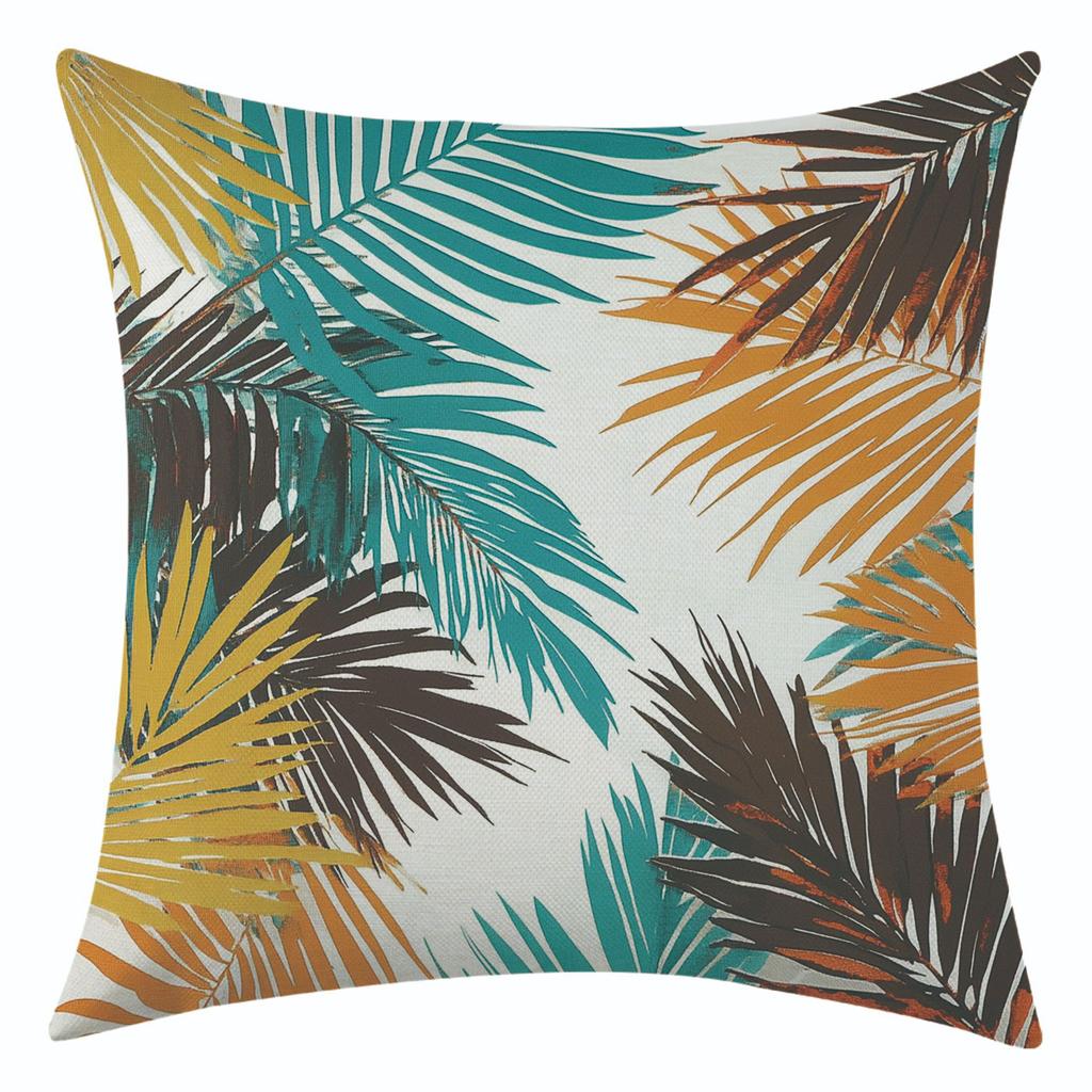 Summer Cool and Refreshing Leaf-linen Pillowcase, Nordic Minimalist Living Room Decoration Cushion