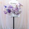 Purple Themed Wedding Arch Decoration: European Style Artificial Floral Art