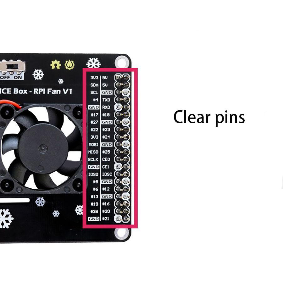 For Raspberry Pi 4B/3B+/3B Case Extension Board Heat Sink with Cooling Fan