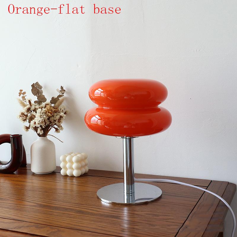 Glass Hamburger Lamp with LED Tricolored Bulb Ornament Table Light for Bedroom Living Room Hotel Study Decorative Night Light