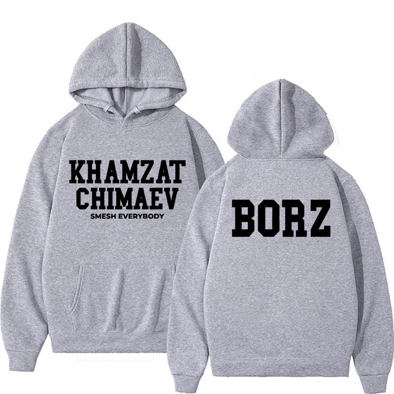 Khamzat Chimaev Logo Aufdruck Herren- und Damen-Hoodies modische lässige Sportbekleidung Herbst und Winter warme Retro-Hoodies