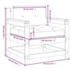 VidaXL Chaises de jardin et coussins lot de 2 gris bois de pin massif, chaise longue, chaise d'extérieur, siège d'extérieur, 825564
