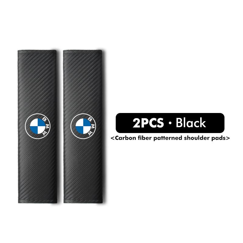 BBKL3 Car Seat Belt Carbon Safety Shoulder Cover Protection Padding For BMW 1 3 5 7 Series M F01 F20 F10 F13 E52 E53 E60 E93