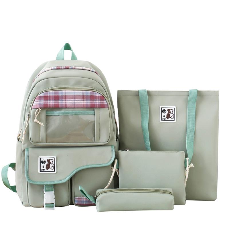 New travel backpack spring wear-resistant backpack women's fashion junior high school student cute schoolbag