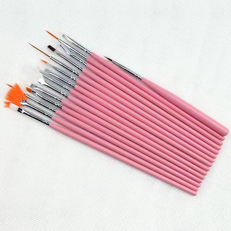 15-Piece Nail Art Brush & Dotting Pen Set