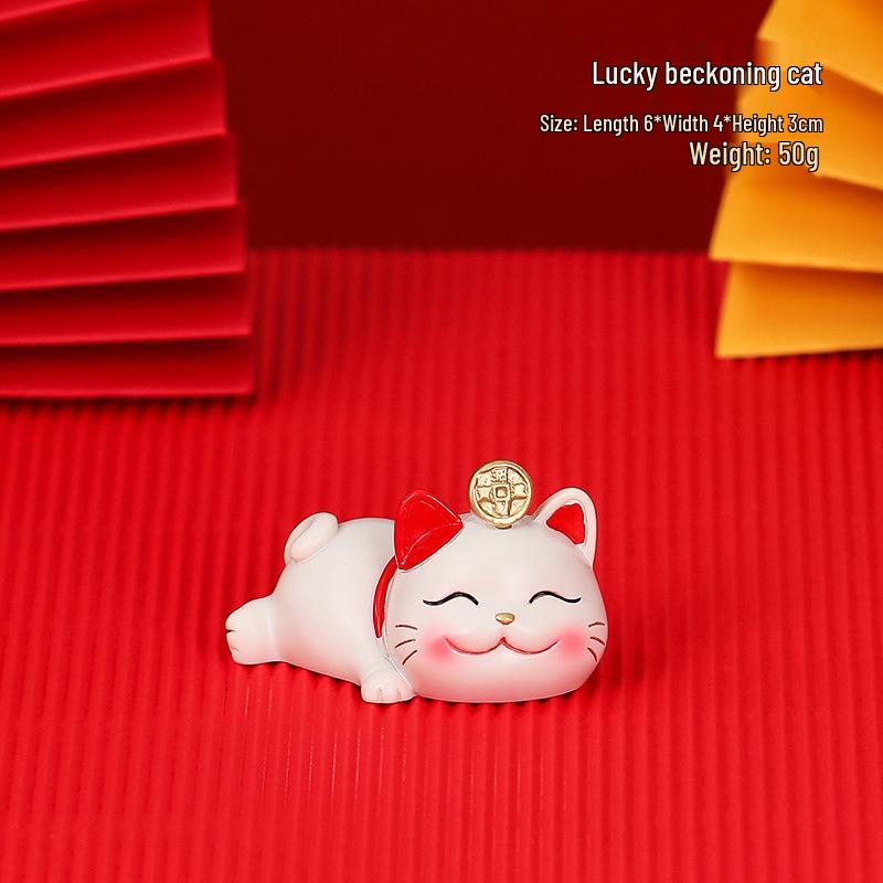 Lucky Cat Resin Mobile Holder - Cute Office Desktop Decoration Gift