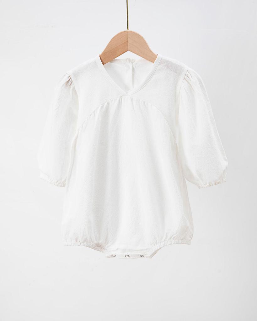 Baby Girl Cotton Long-Sleeve Summer Jumpsuit for Newborns - Air-Conditioned, Boneless Design