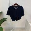 C S In The Room Women Jenna Cable Knit Cropped Short Sleeve 4Color