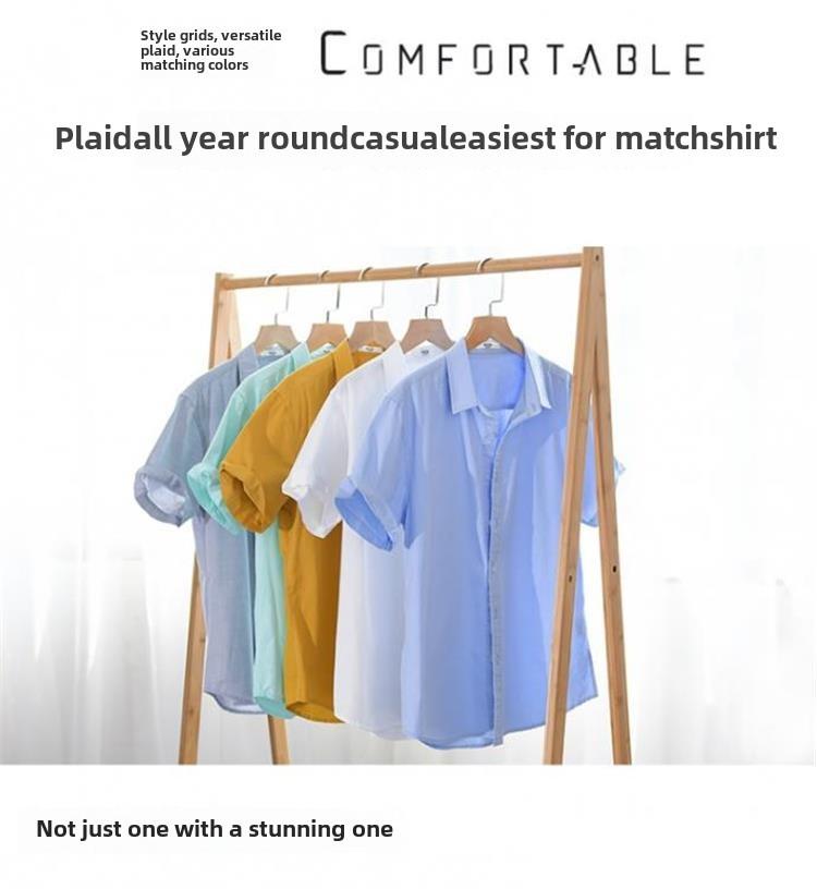 Men's Summer Loose-Fit Cotton Linen Shirt - Japanese Style, Casual Short Sleeve