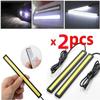 2 Stück 17cm Universelle Wasserdichte Tagfahrleuchten COB Nebelscheinwerfer Autostyling LED Tageslicht DRL Lampe Nebelbalken Lampe Streifenlichter