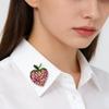 Elegant Apples And Strawberry Rhinestones Brooch For Women Fashion Accessory For Clothing And Backpack Enhancement Gift
