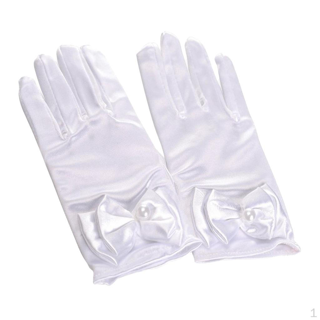 

Атласные платья принцессы для девочек, перчатки, свадебный бант фиолетовый