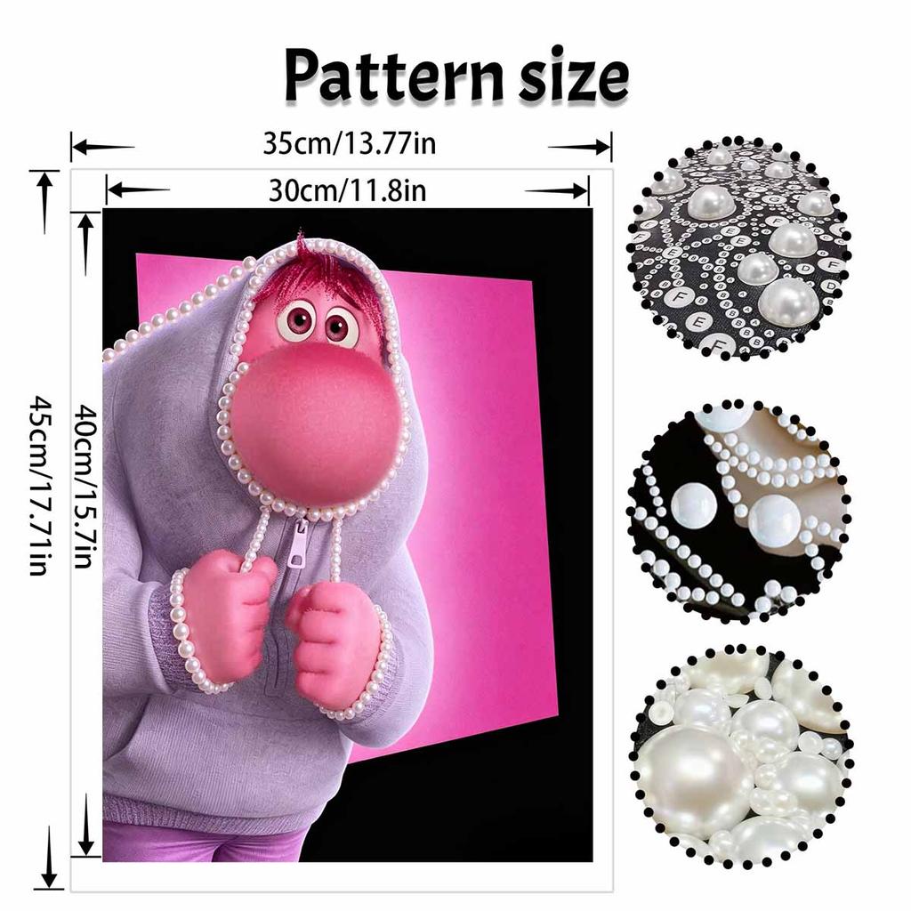 Disney Inside Out Pearl Art Kit Gaga Creative Pearl-Style Art Painting 5D DIY Pearl Embroidery Mosaic Cross-Stitch Kit for Home Decor