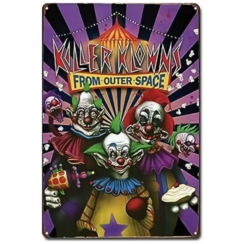 Halloween Metallschilder Killer Wanddekoration Plakette Vintage Kunst Poster Eisenmalerei für Man Cave Zuhause Café Garten Club Bar