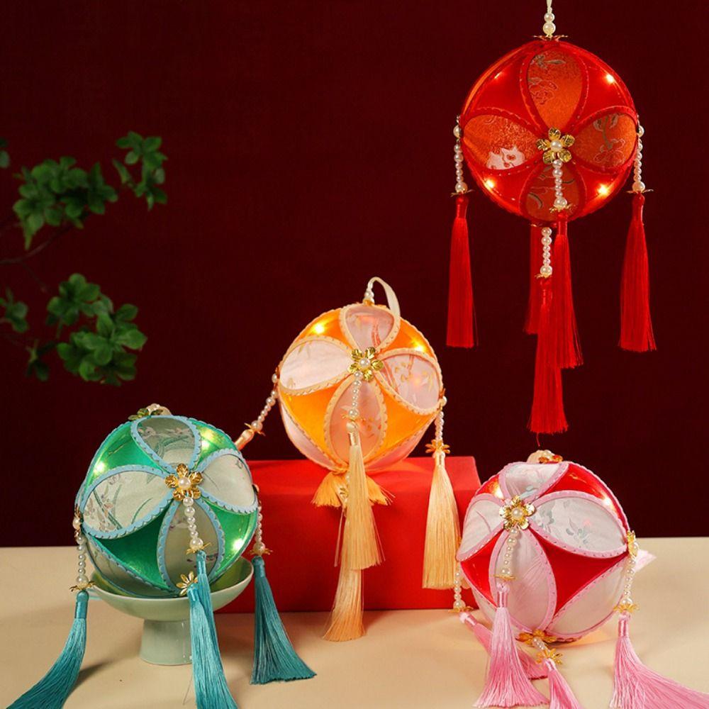 

Luminous The Lantern Festival Lantern Tassels Handheld Hydrangea Lantern Home Decor Style 1