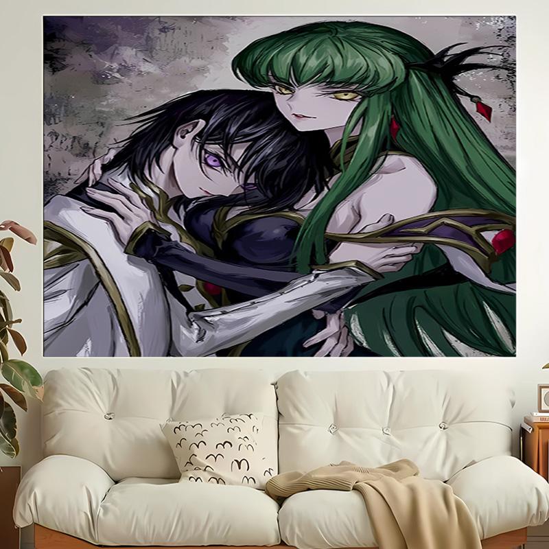 1pc Anime Code Geass Tapestry, Living Room, Bedroom, Office, Party Decor, Ideal Festive Gift