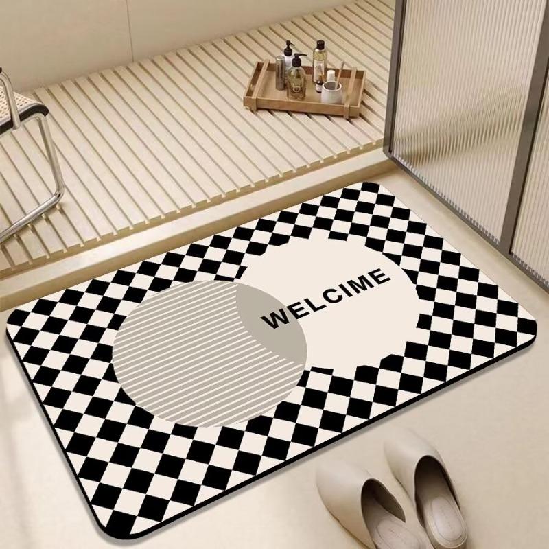 Toilet Floor Mat Bathroom Non-slip Absorbent Toilet Super Door Toilet Diatom Mud Quick Drying Bathroom Floor Mat
