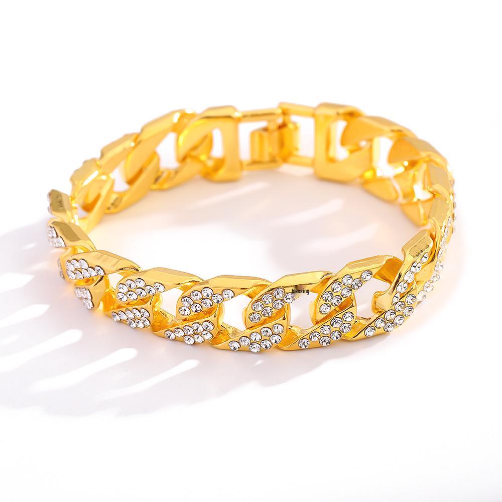 13mm Hip Hop Cuban Chain Bracelet - Fashion Jewelry for Men