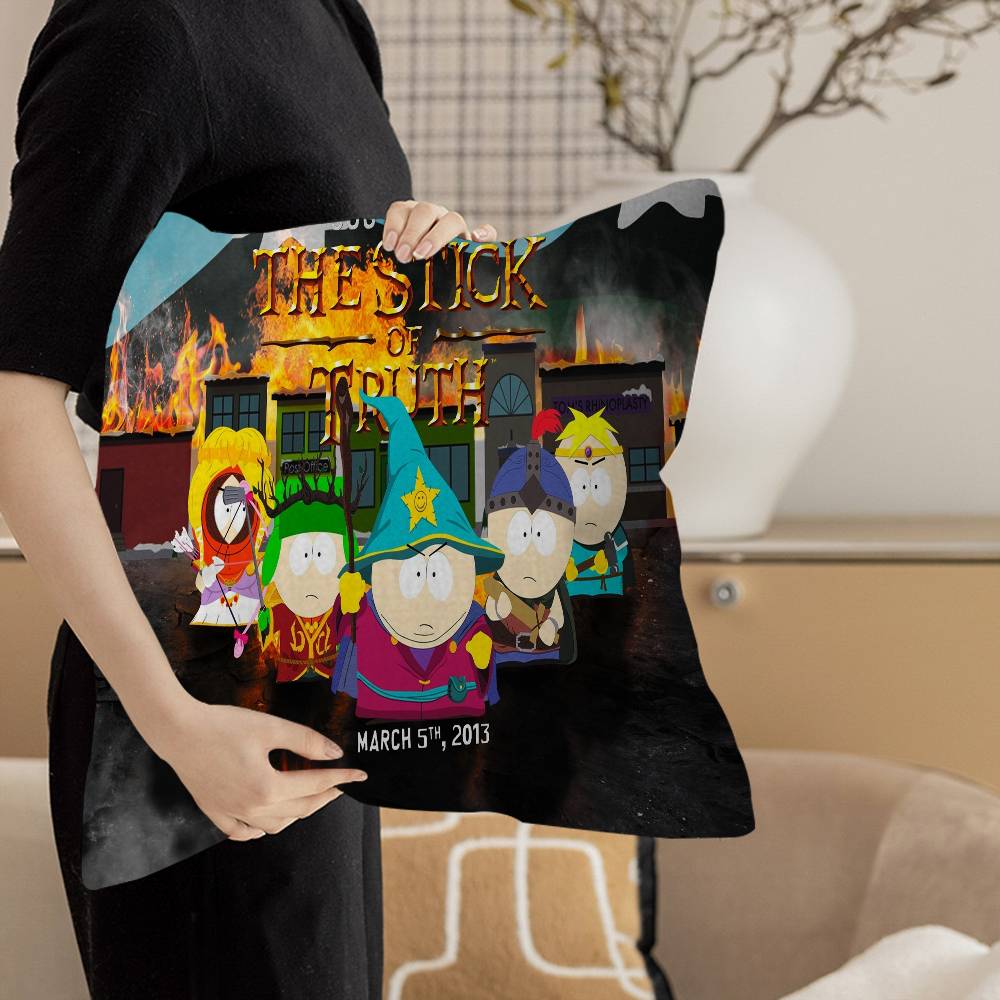 Classic animation SSouth Cartoon Park Cushion Cover Pillowcase Upholstery Sofa Throw Pillow Home Decor Pillowcas