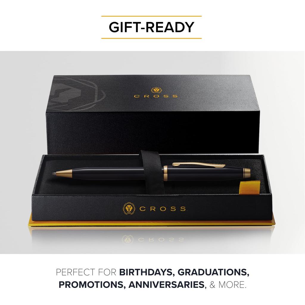 Cross Century II Black Premium Gift Boxed Ballpoint Medium Ballpoint Perfect for and Other Special Pen, Nib, High-Quality Oil-Based Pen. Gifts,