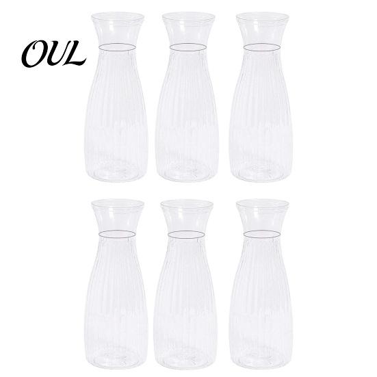 Trendy Flower Container Clear Bud Vase, Plastic Transparent Modern Vase Table Centerpiece for Home Party Wedding Decor Minimalist