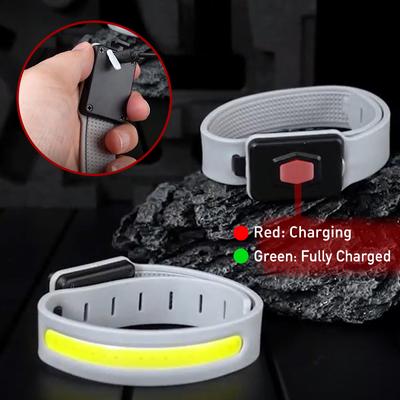 Nacht Lauf Armband LED Licht Outdoor Sport USB Aufladbare Blinklicht Sicher Gürtel Arm Bein Warnung Armband Radfahren Licht