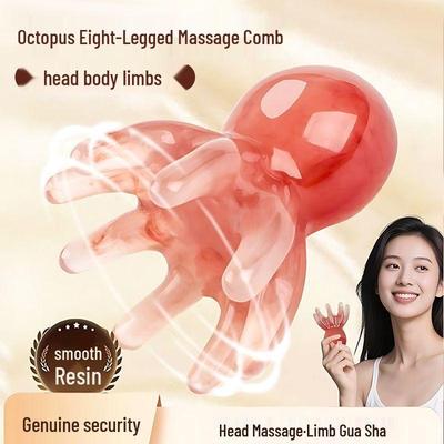 Acht-Arm-Oktopus-Massagekamm für Kopfhaut und Rücken Kratzen