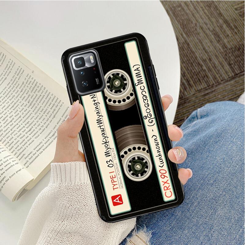Phone Case For Xiaomi Redmi note 13 12S 12 Pro 11S 11 10 Pro 10S 12S Redmi 13 10 10C 13CClassical Cassette tape Battery Case