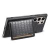 For Samsung Galaxy S25 Ultra Case Card Holder Kickstand Crocodile Texture Leather Back Phone Cover