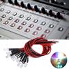 50Pcs 12V Prewired Light Emitting Diode with Round Head LED Light Bead 5mm Multicolor Quick Flashing