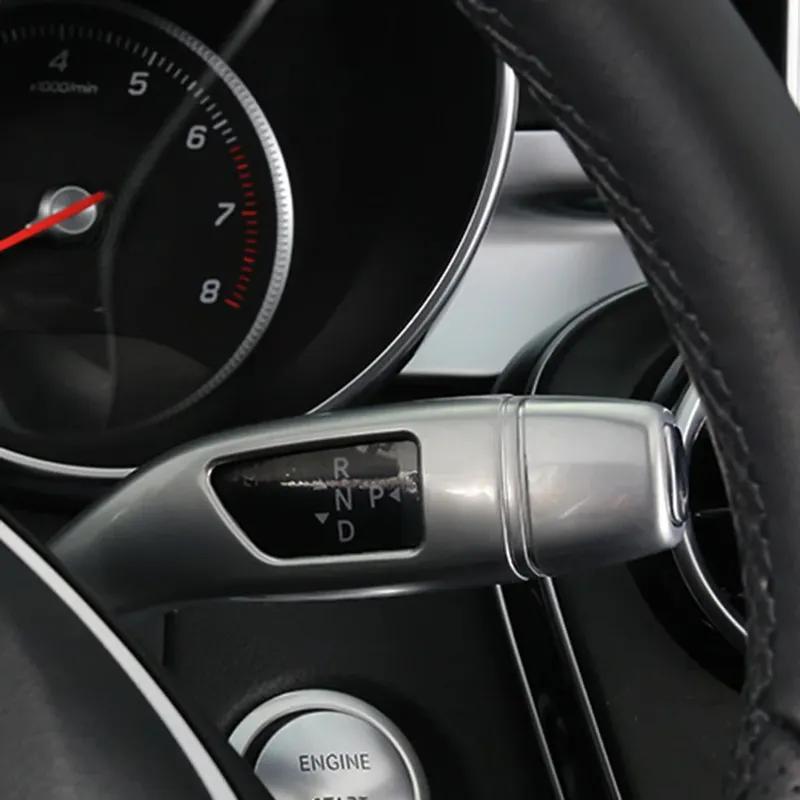 3pcs Car Styling Chrome Wiper Shift Lever Cruise Covers Frame Stickers Kit Trim For Mercedes Benzs CLA C E S Class W205 W213