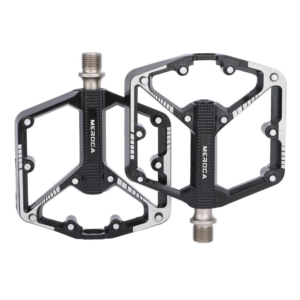 MEROCA CNC Aluminum Alloy Mountain Bike Bearing Pedals with DU Pedals Accessories 1