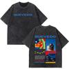 Vintage Washed Quevedo Album 2026 Tour Graphic T-shirt Men Women Printed Tee Summer Casual Fashion Clothing Tops High Quality Streetwear