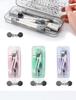 Elementary School Metal Compass & Ruler Set - Includes Circle Compass, Card Case, Boxed Ruler & Drawing Tools