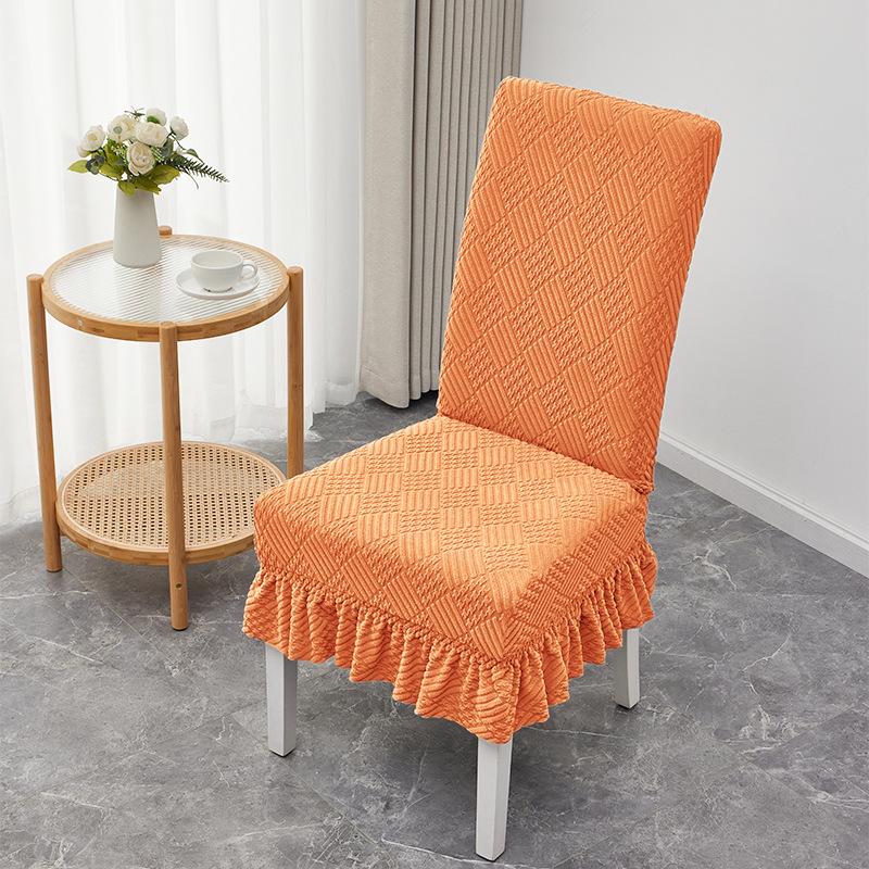 Elastischer Universal-Esszimmerstuhlbezug Neuer Stil Verdickter Esstischstuhlbezug Hockerbezug Stuhlkissen-Set Rückenlehne Integriert