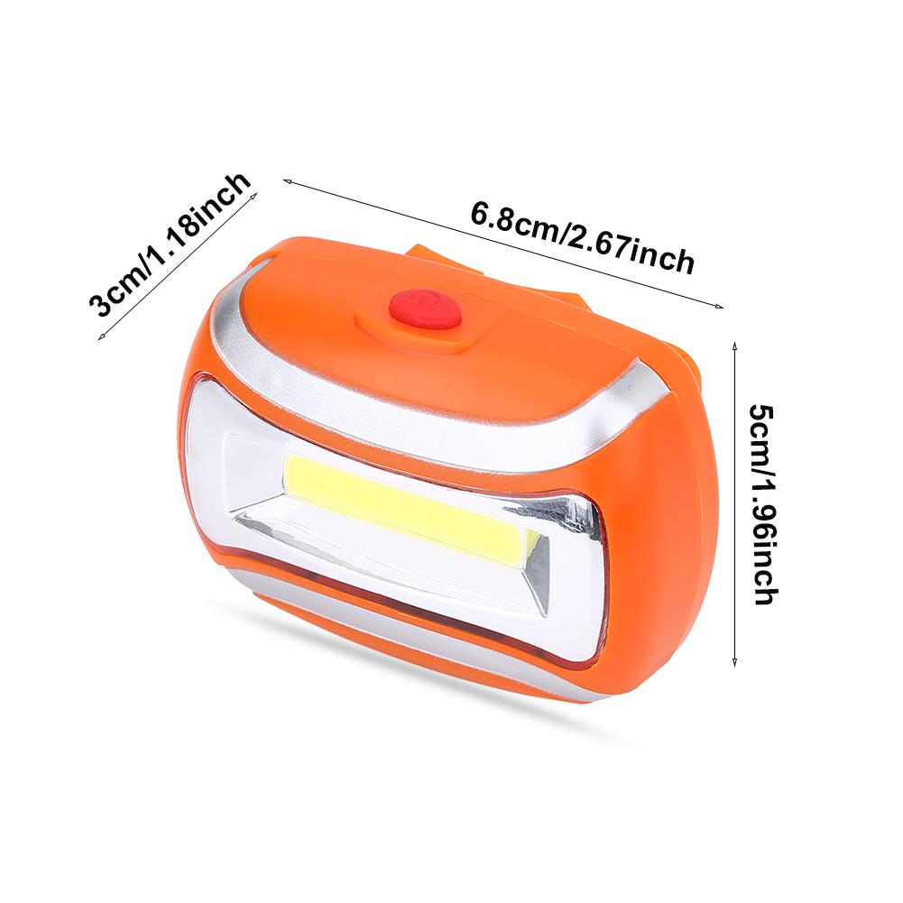 Waterproof Head Lamp Light Flashlight Headlight for Outdoor Cycling Camping Fishing(Orange)