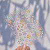 1pc Colorful Flower Nail Decals Summer Decoration Sticker Self-adhesive Embossed Featuring Five-Petal Design for Nail Art