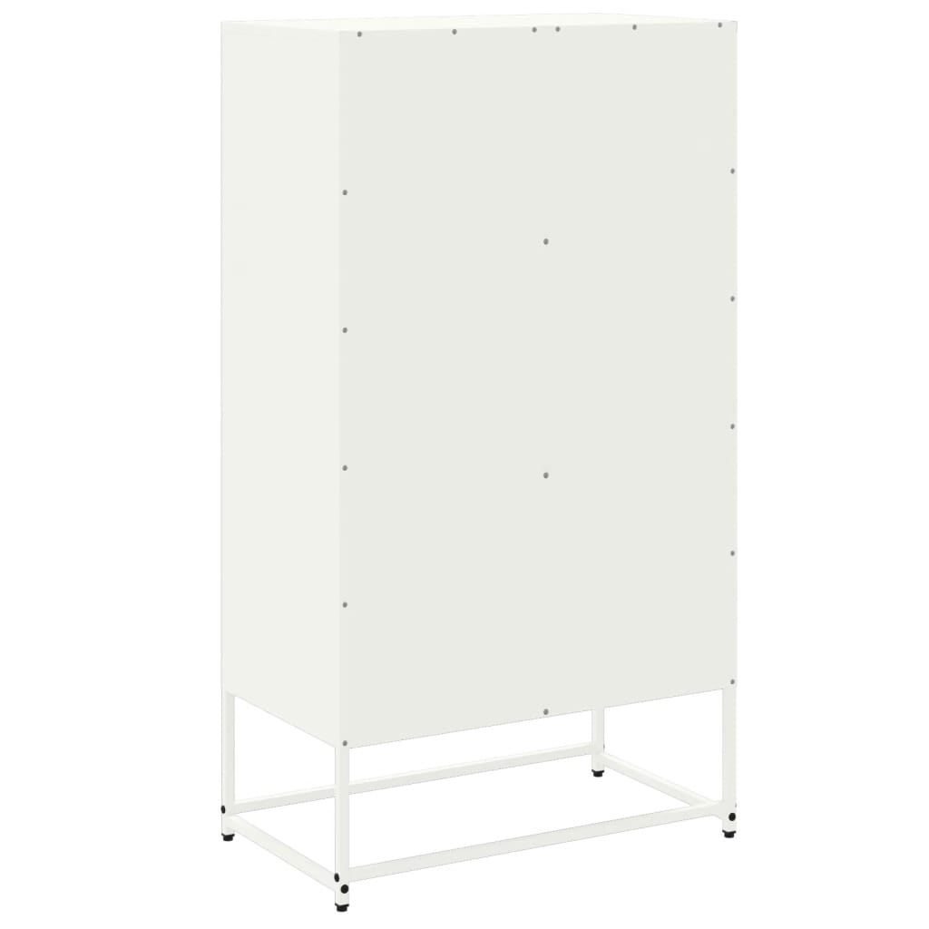 Vidaxl Szafka, Biała, 68,5X38,5X123,5 Cm, Stal