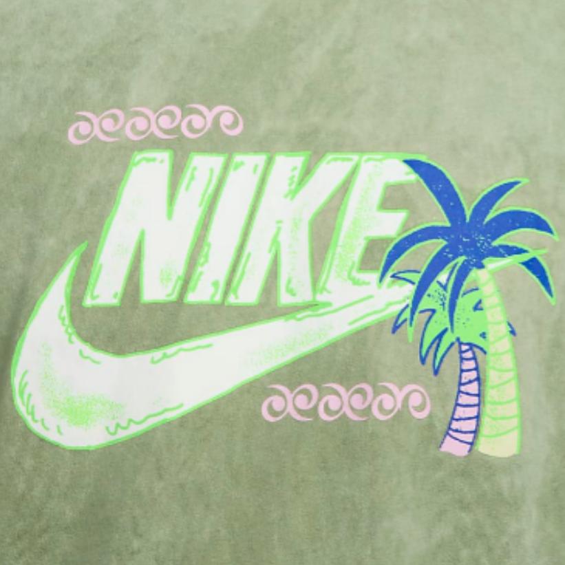 Nike Alphabet Logo Crew Neck Short Sleeve T-Shirt Men Tops Matcha FB9789-386