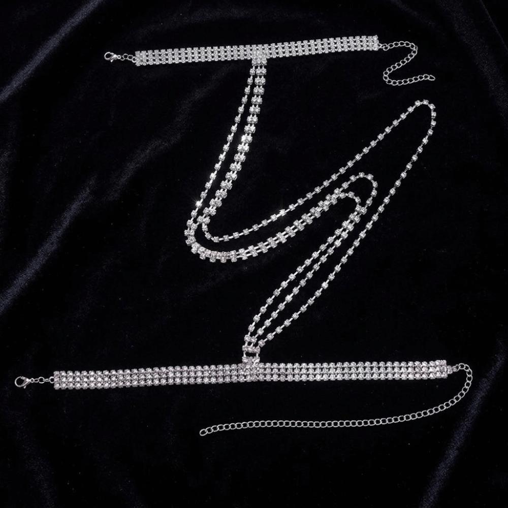 Adjustable Tassel Arm Chain Multilayer Rhinestone Bracelet Up Down Arm Bangle  Arm Accessories