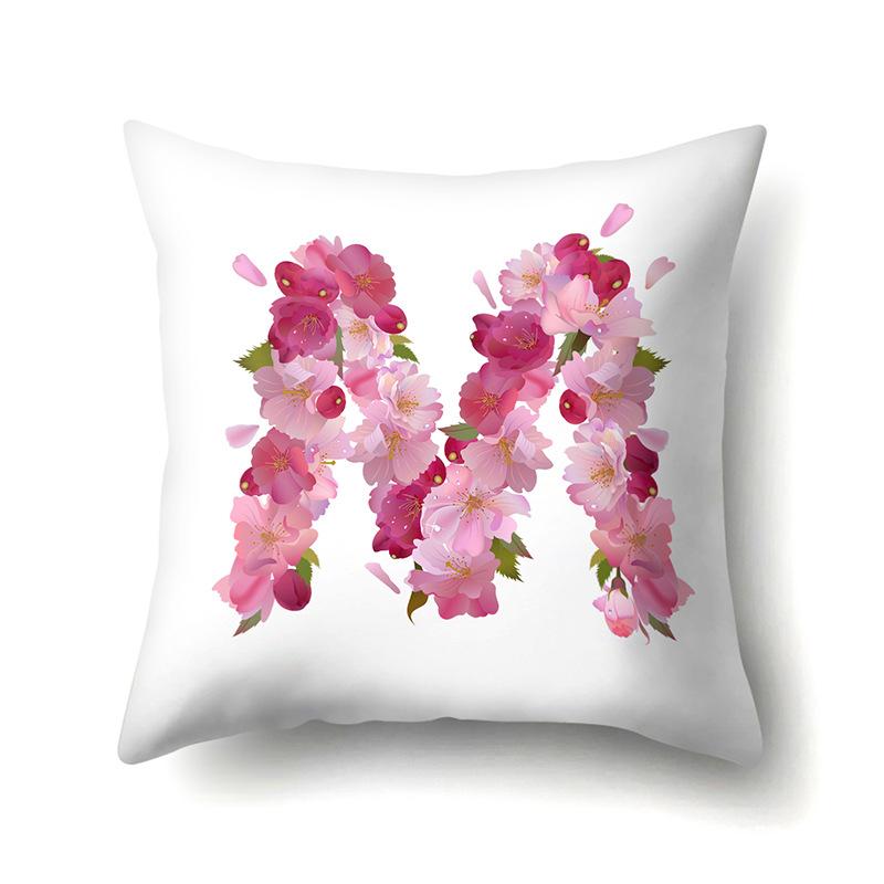 Polyester Kissenbezug Heim Auto Dekoration Druck Kissenbezug 26 Englische Buchstaben Kissenbezug