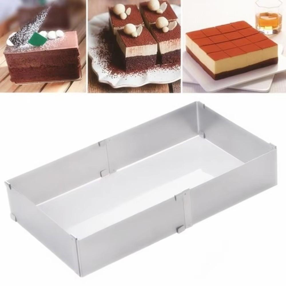 DIY Verstellbare Kuchenform Rostfreier Mousse-Kuchenring Edelstahl Backform Heimbackerei