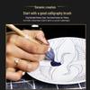 8-Piece Pottery Brush & Pen Set for Ceramic Painting, Linework, Dust Sweeping, Water Application & Clay Techniques.