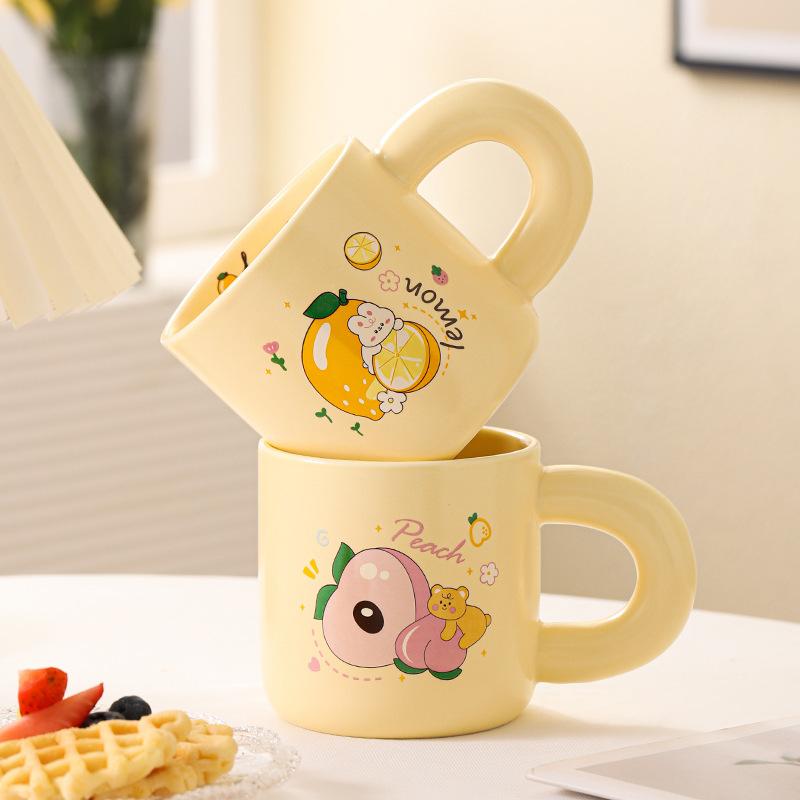 High Value Fruit Ceramic Cup Home Office Water Cup Cute Girl Coffee Cup Milk Mug Gift