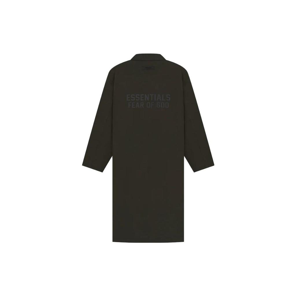 Fear of God Essentials SS23 Long Coat Men Outerwear Off-Black FOG-SS23-049